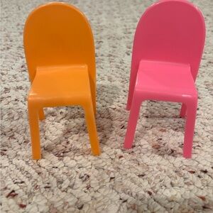 Barbie Dream House  2018 Replacement Pink & Chairs Set of 2